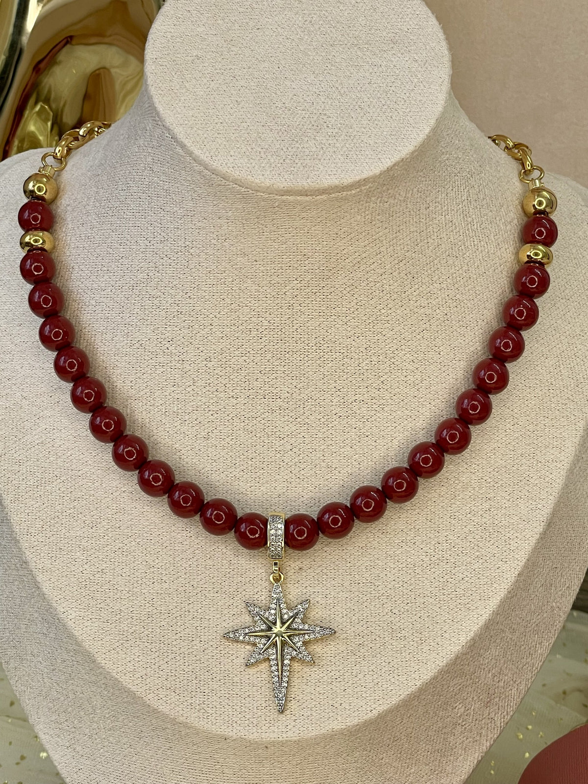 Collar cinabrio 6 mm