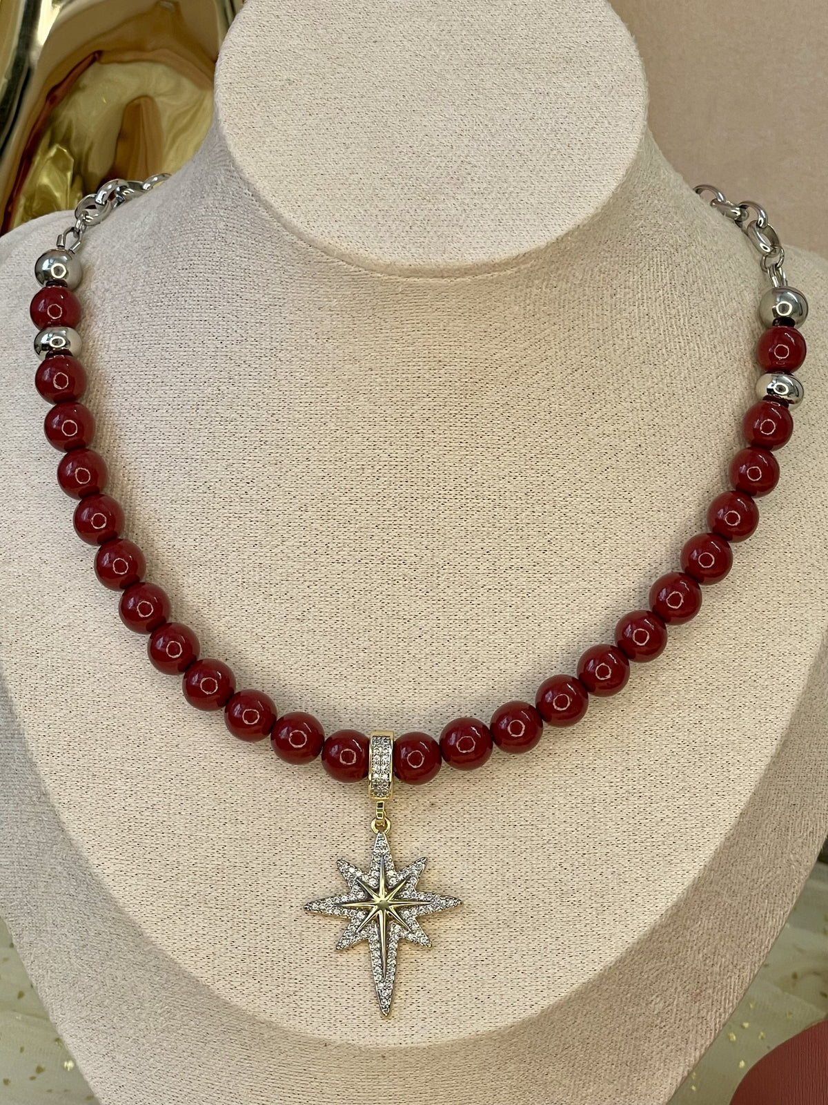 Collar cinabrio 6 mm