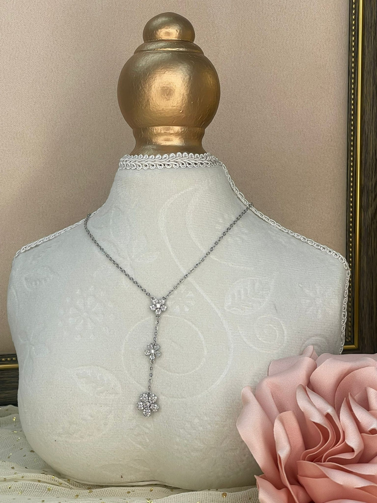 Collar Lariat "Jardín de Cristal"