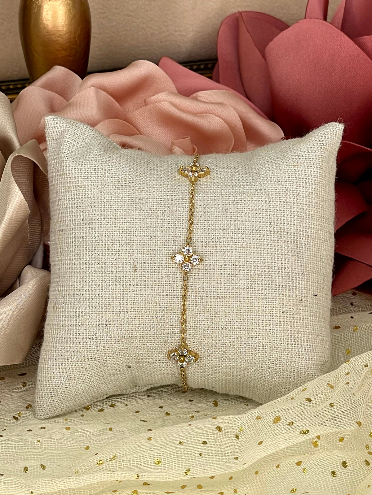 Pulsera Flor de Cristal
