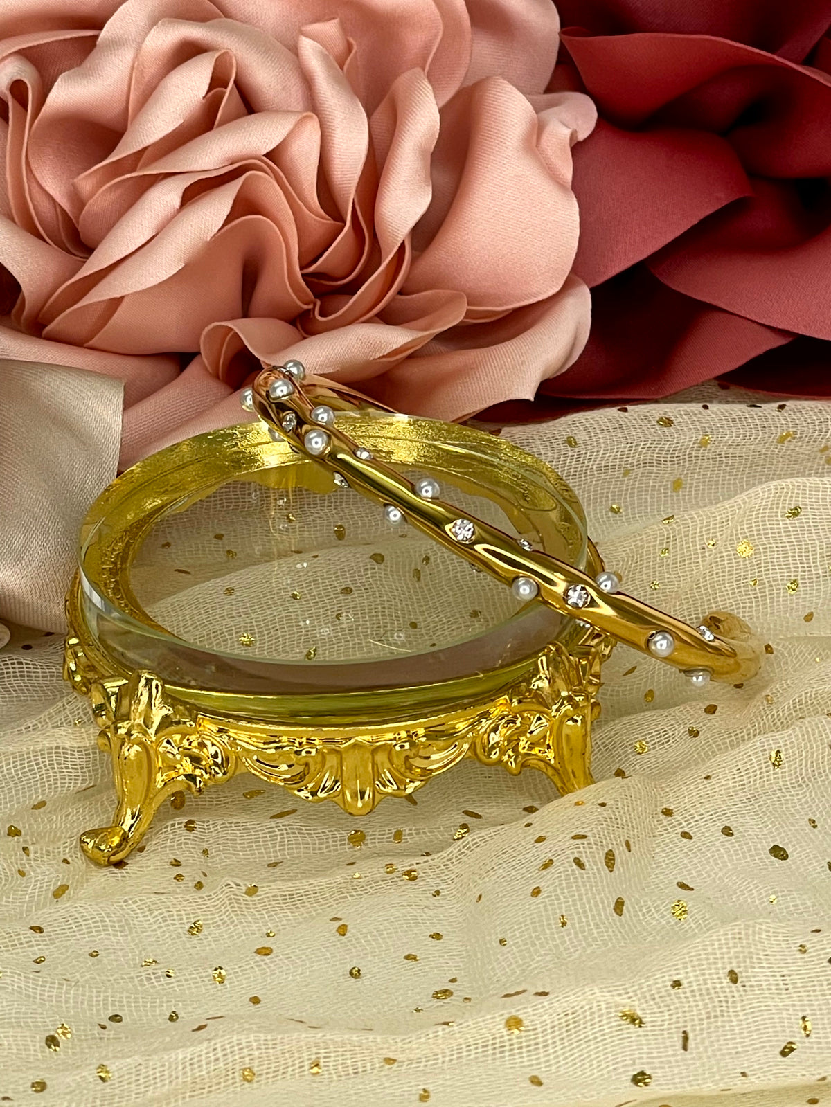 Brazalete Rígido Constelación de Perlas