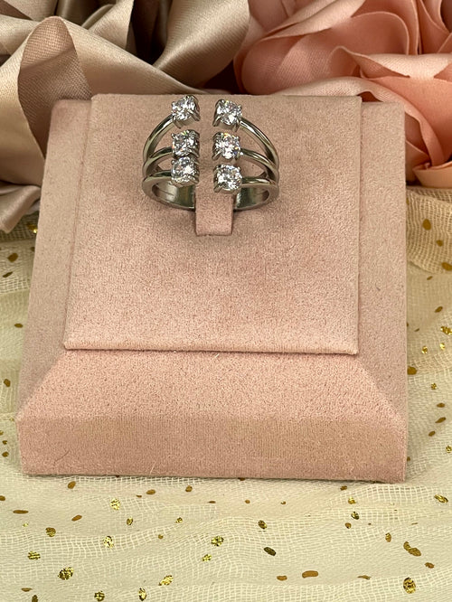 Anillo "Multi-Banda" con Cristales Brillantes