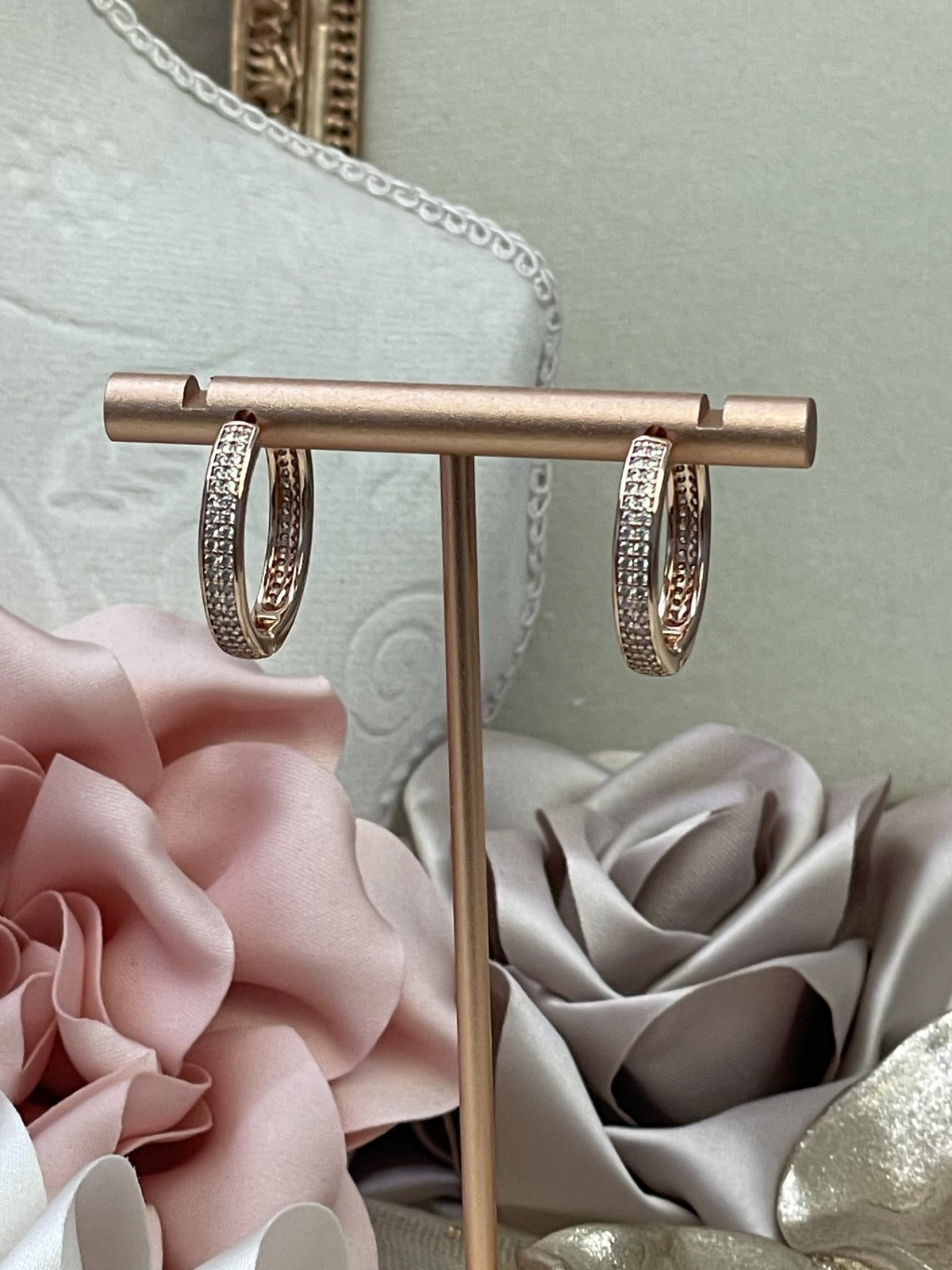 Pendientes Aros Pavé Lumière