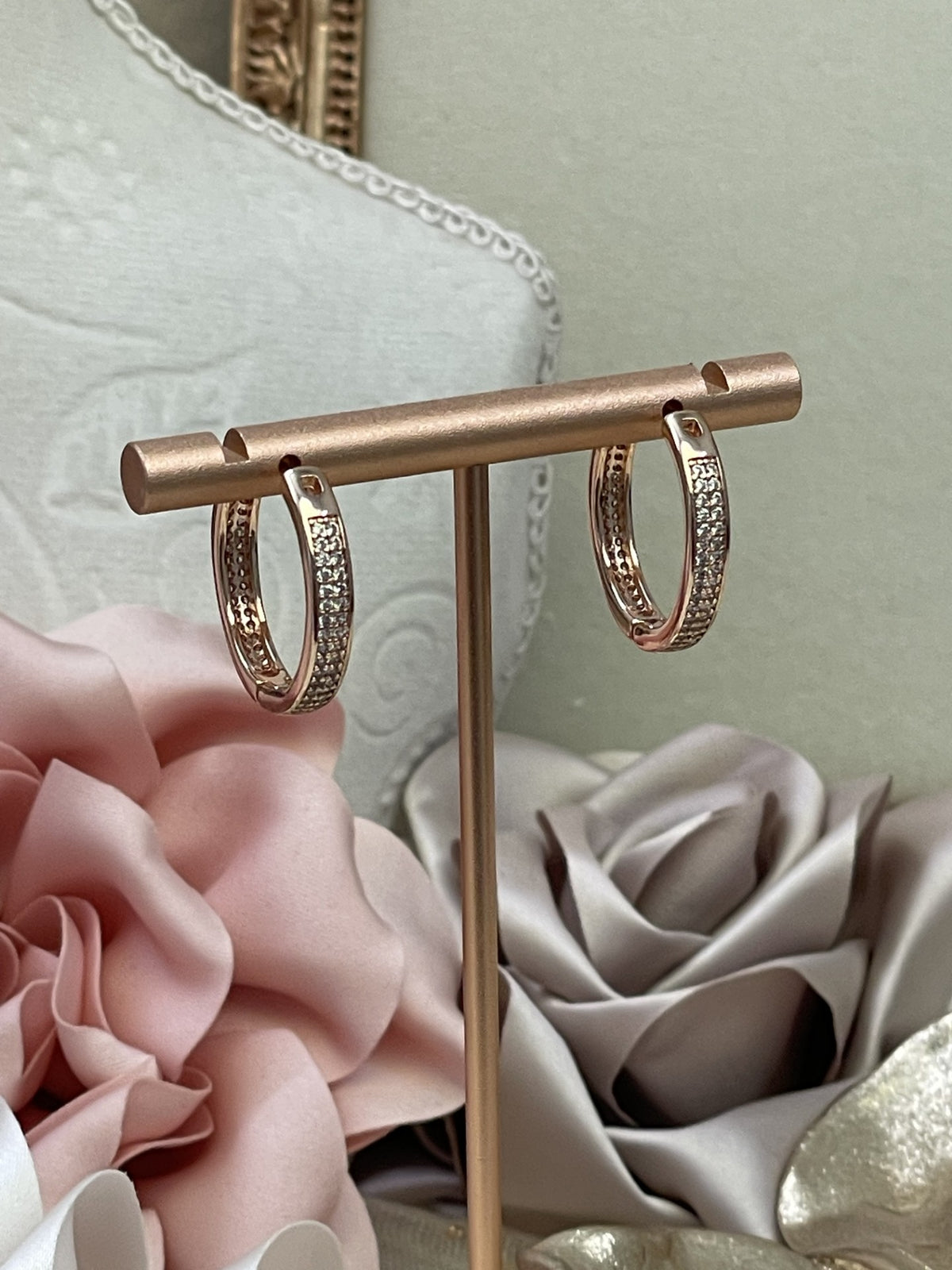 Pendientes Aros Pavé Lumière
