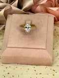 Anillo Solitario "Gala" con Cristal Oval