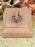 Anillo Ajustable "Lazo Coquette" en Acero Plateado
