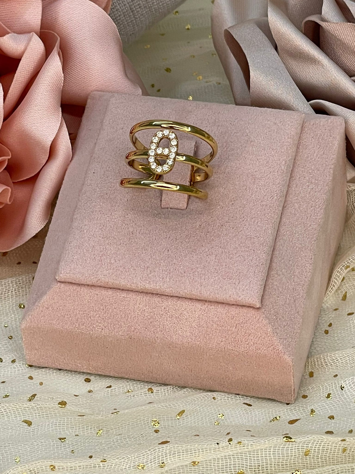 Anillo Triple Banda con Eslabón