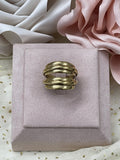 Anillo Dorado Multibanda Ondulado