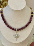 Collar granate almandino 6 mm