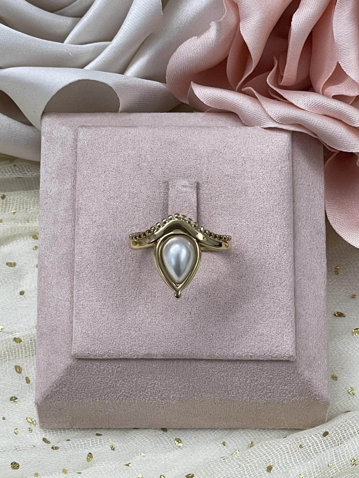 Anillo Lágrima Perla